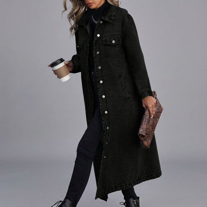 POPS™ – Stylish Button Front Coat | Elina Dublin