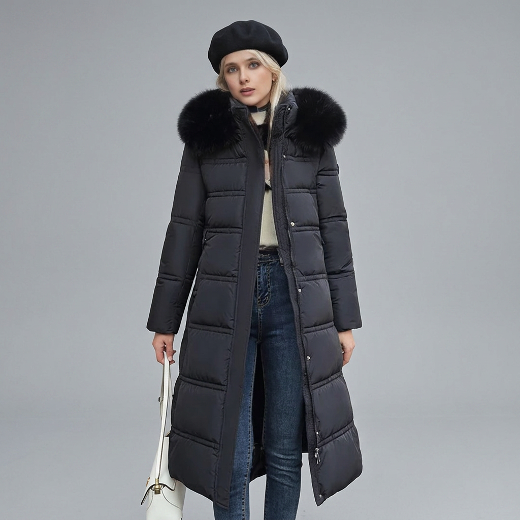 LUCIA™ | Designer Winter Parka with Fur Hood | Elina Dublin