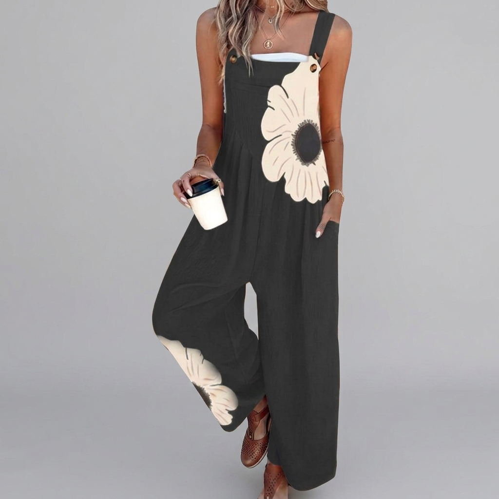 Niamh - Elegant oversized monochrome floral | Elina Dublin