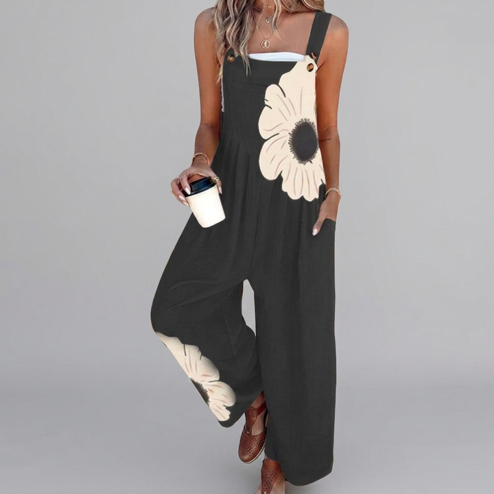 Niamh - Elegant oversized monochrome floral | Elina Dublin