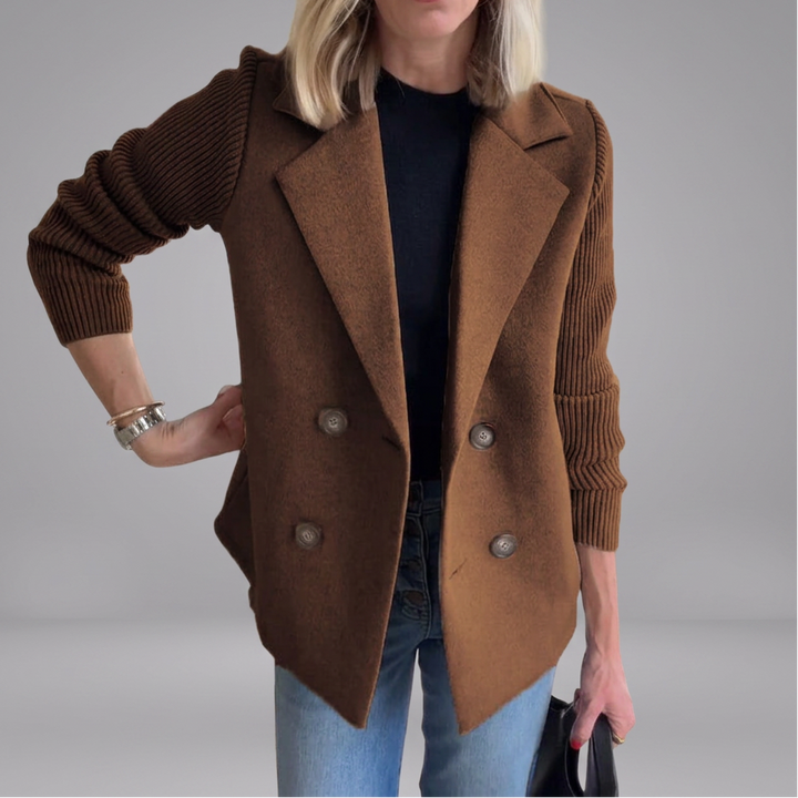 SORELLE™ - Elegant Knit-Sleeve Blazer | Elina Dublin