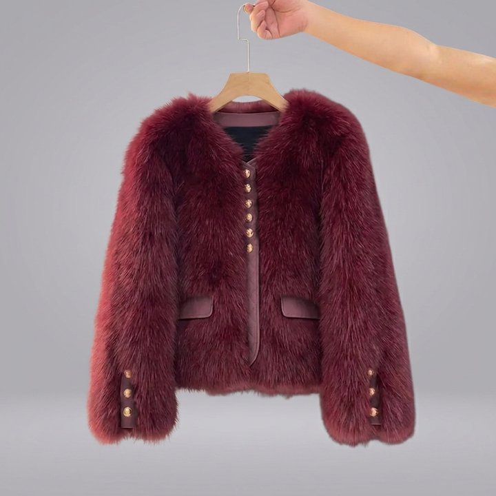 COSETTE™ – Korean Faux Fox Fur Coat | Elina Dublin