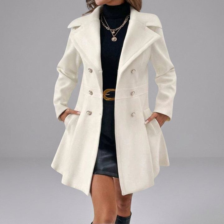 THERON™ – Chic Double-Breasted Wool Overcoat | Elina Dublin