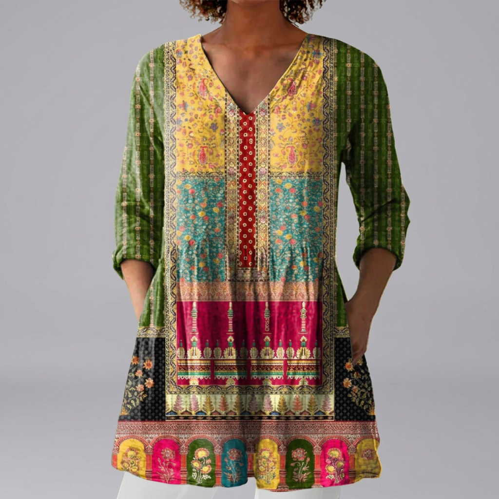 Aoibhla - Wild Print Blouse | Elina Dublin