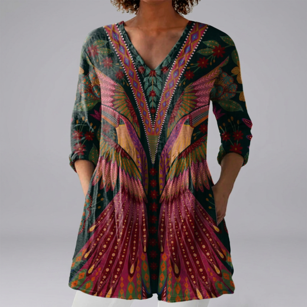 Liadain - Abstract Print Blouse | Elina Dublin