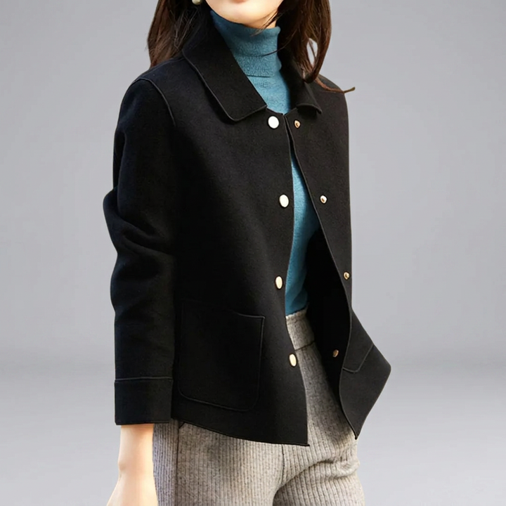 HENRIETTE™ – Refined Double-Faced Wool Pea Coat | Elina Dublin