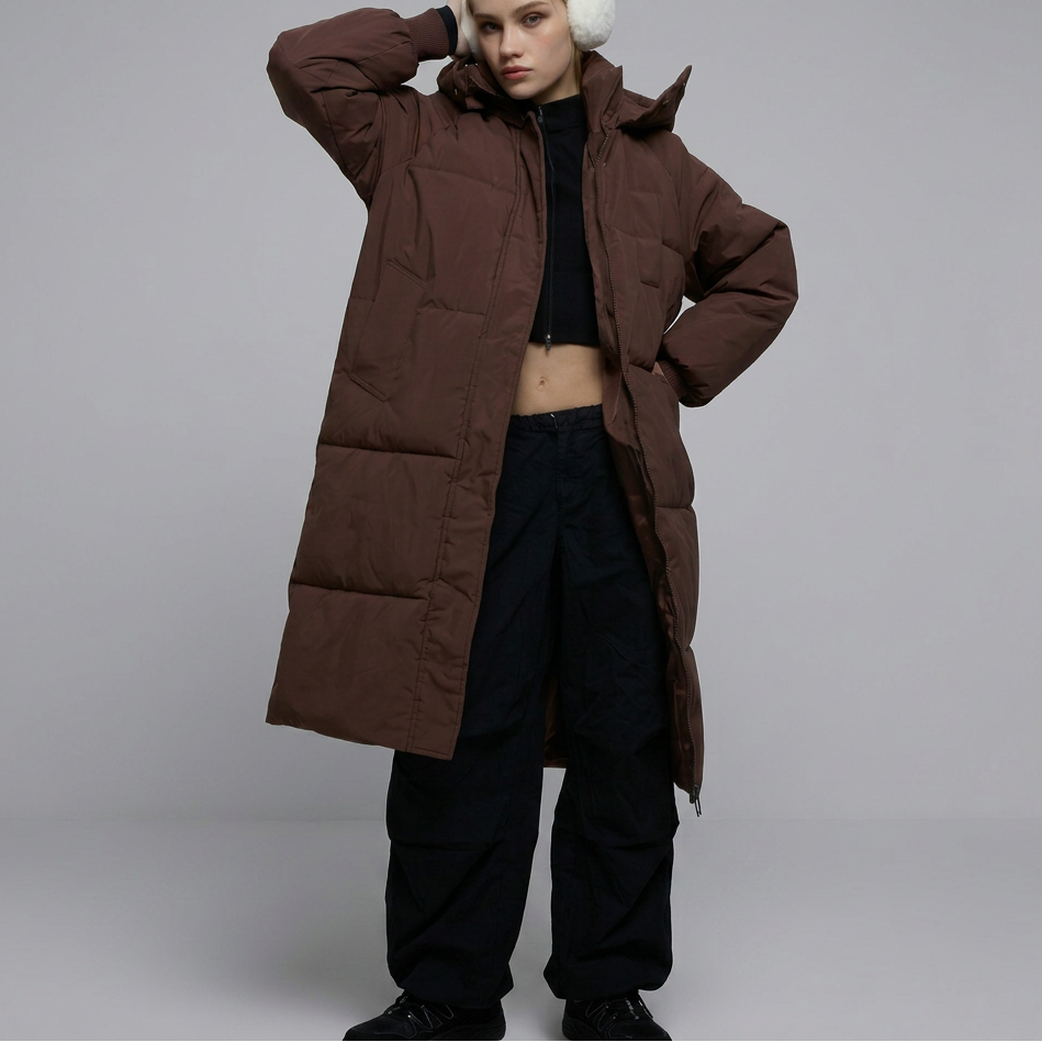 GIGATY™ - Classic Hooded Long Puffer Coat | Elina Dublin