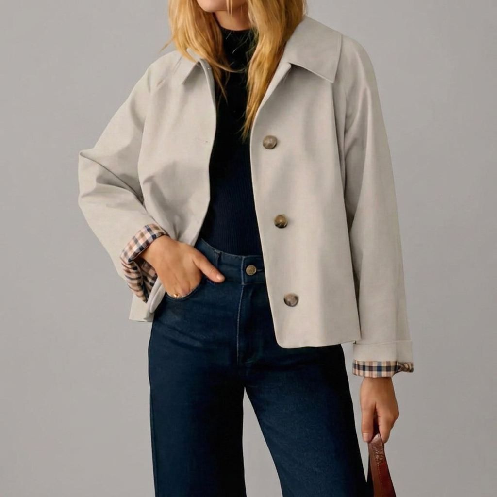 WREN™ – Vintage-Inspired Cropped Trench Coat | Elina Dublin