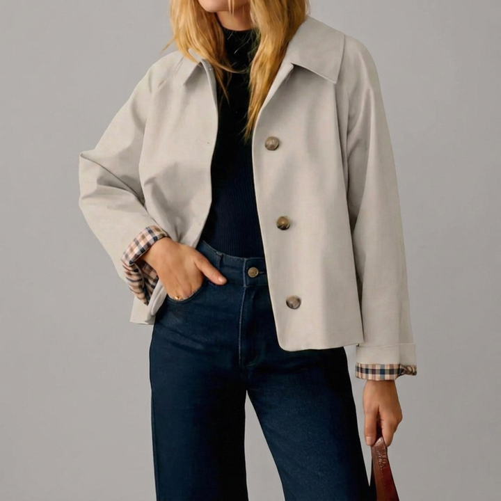 WREN™ – Vintage-Inspired Cropped Trench Coat | Elina Dublin