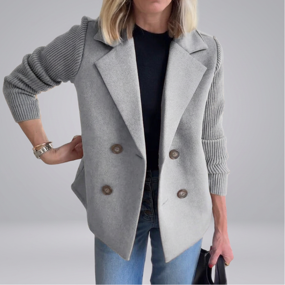 SORELLE™ - Elegant Knit-Sleeve Blazer | Elina Dublin