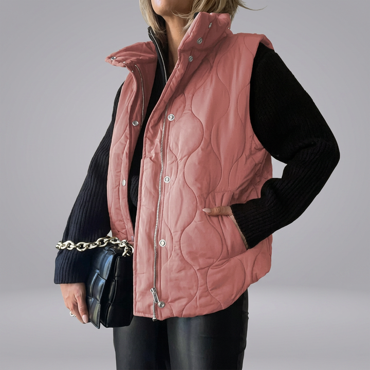 DARCY™ - Chic Lightweight Button-Up Puffer Vest | Elina Dublin