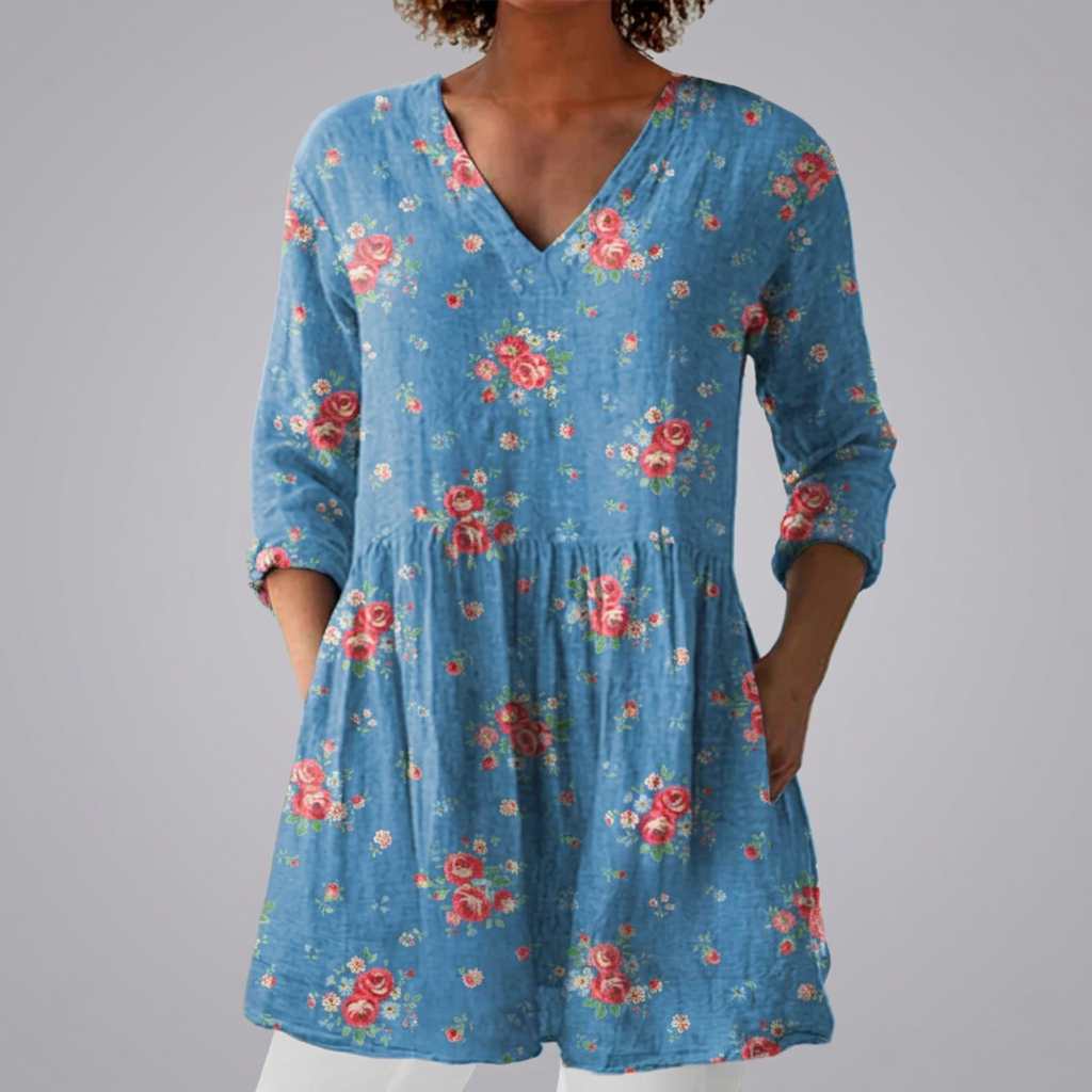 Beibhionn - Cobalt Blue Blouse | Elina Dublin
