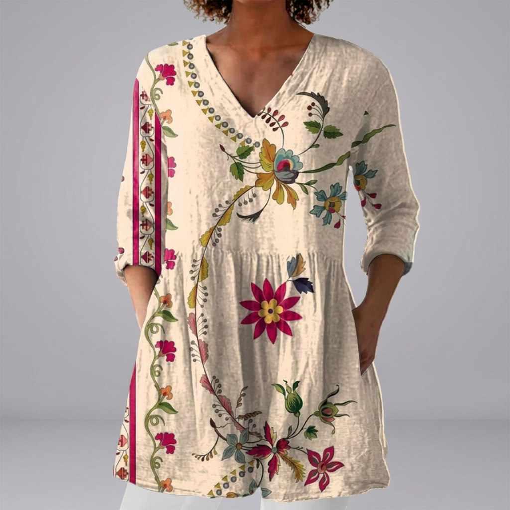 Keelin - Natural Beige Blouse | Elina Dublin