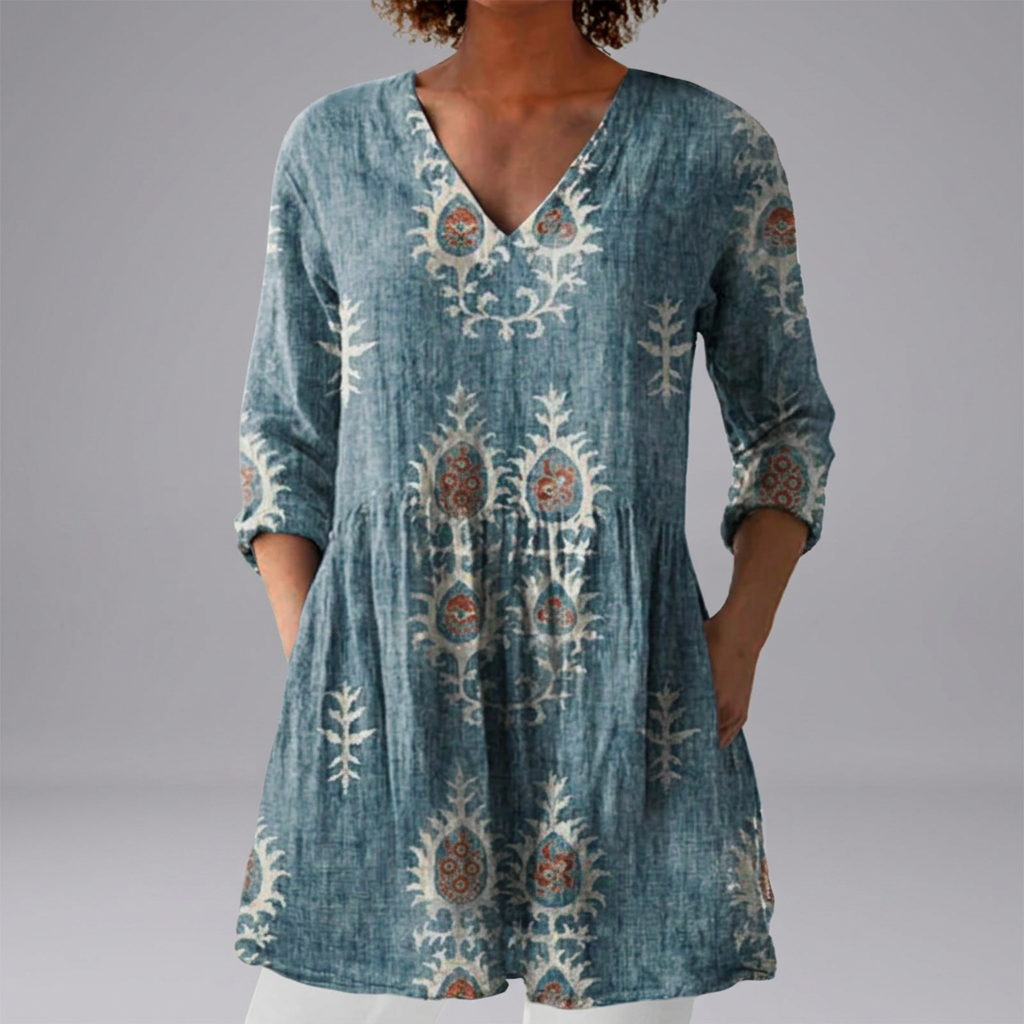 Fidelma - Vibrant Rainbow Blouse | Elina Dublin