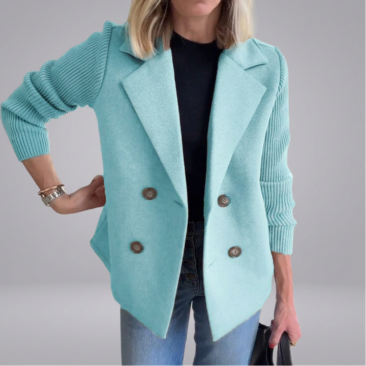 SORELLE™ - Elegant Knit-Sleeve Blazer | Elina Dublin