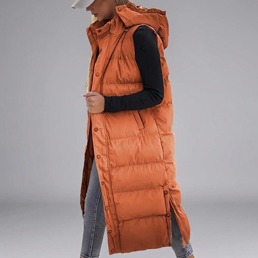 BRYNN™ – Quilted Hooded Zip-Up Puffer Vest | Elina Dublin