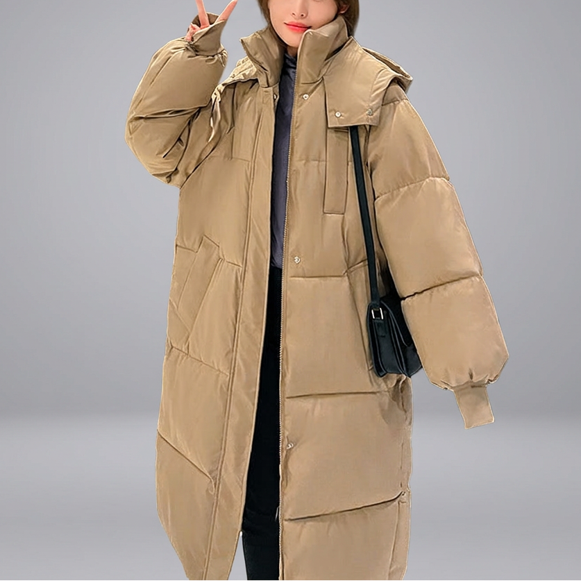 LEMI™ - Comfy Waterproof Hooded Long Puffer Jacket | Elina Dublin