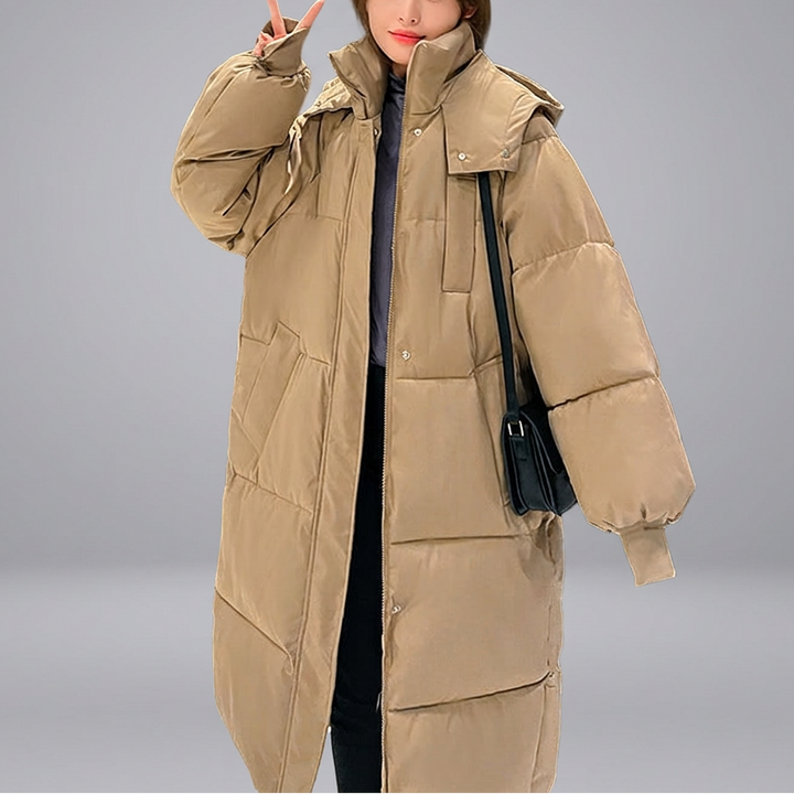 LEMI™ - Comfy Waterproof Hooded Long Puffer Jacket | Elina Dublin