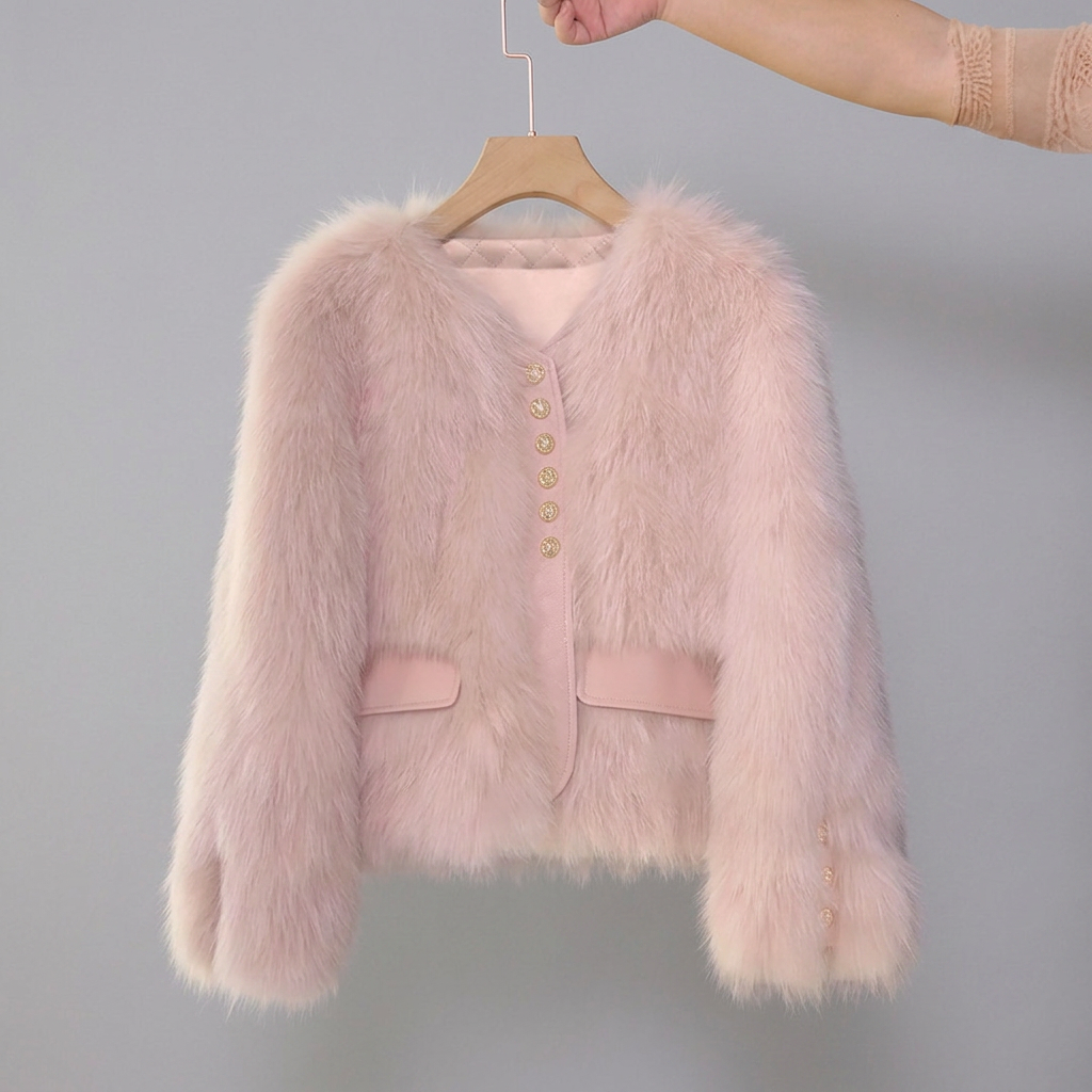 COSETTE™ – Korean Faux Fox Fur Coat | Elina Dublin