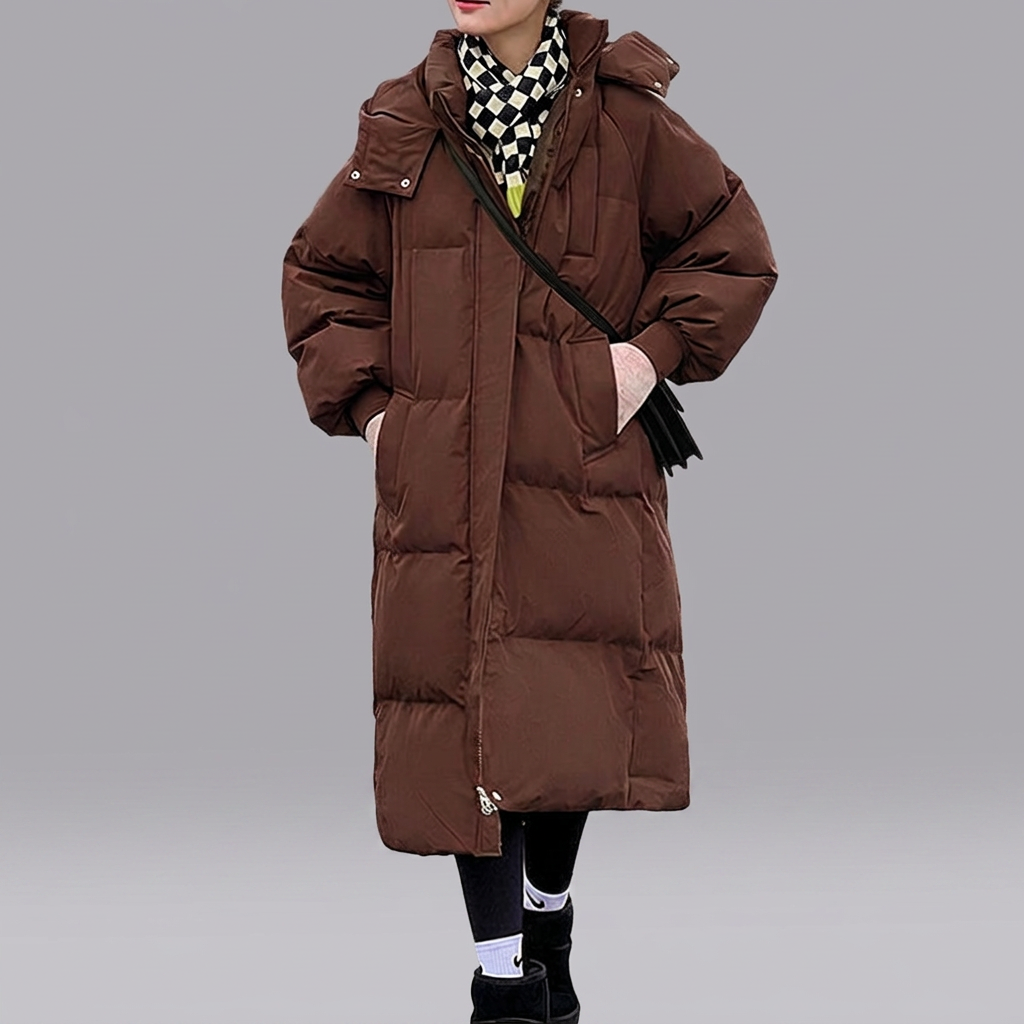 LEMI™ - Comfy Waterproof Hooded Long Puffer Jacket | Elina Dublin