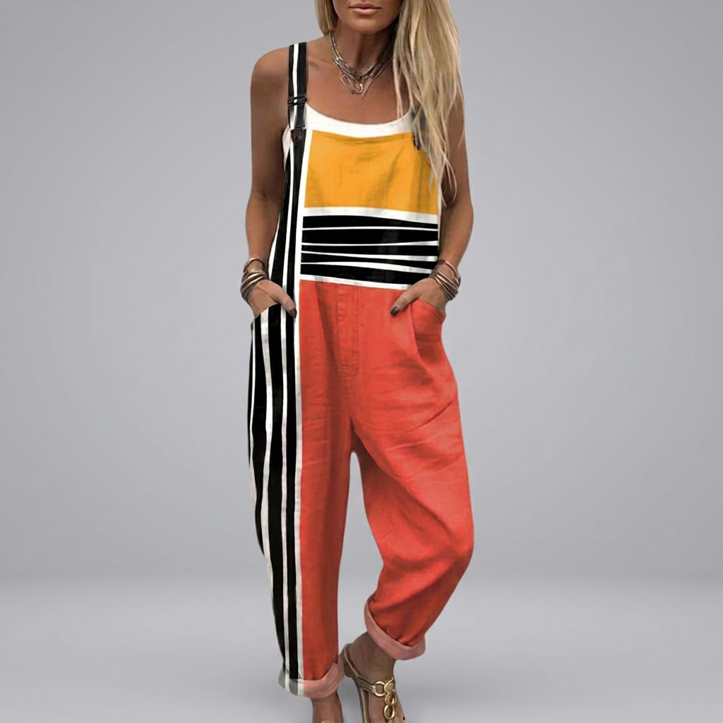 Fiadh - Modern color-block dungarees | Elina Dublin