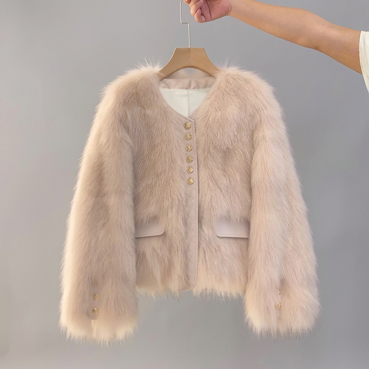 COSETTE™ – Korean Faux Fox Fur Coat | Elina Dublin