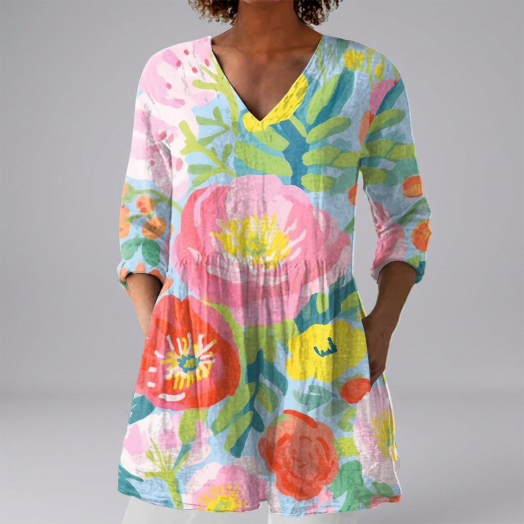Saoirsa - Painted Bloom Blouse | Elina Dublin