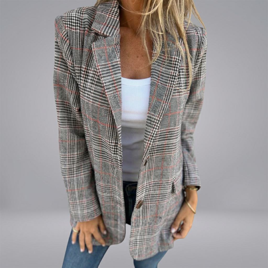 LUCINDA™ - Classic Plaid Blazer | Elina Dublin