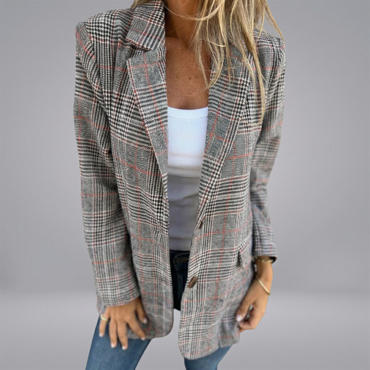 LUCINDA™ - Classic Plaid Blazer | Elina Dublin