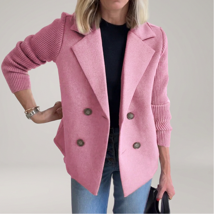 SORELLE™ - Elegant Knit-Sleeve Blazer | Elina Dublin