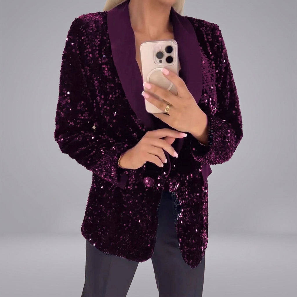 LUXARA™ -Shimmer Sequin Blazer | Elina Dublin
