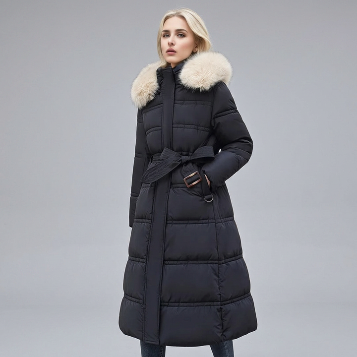 LUCIA™ | Designer Winter Parka with Fur Hood | Elina Dublin