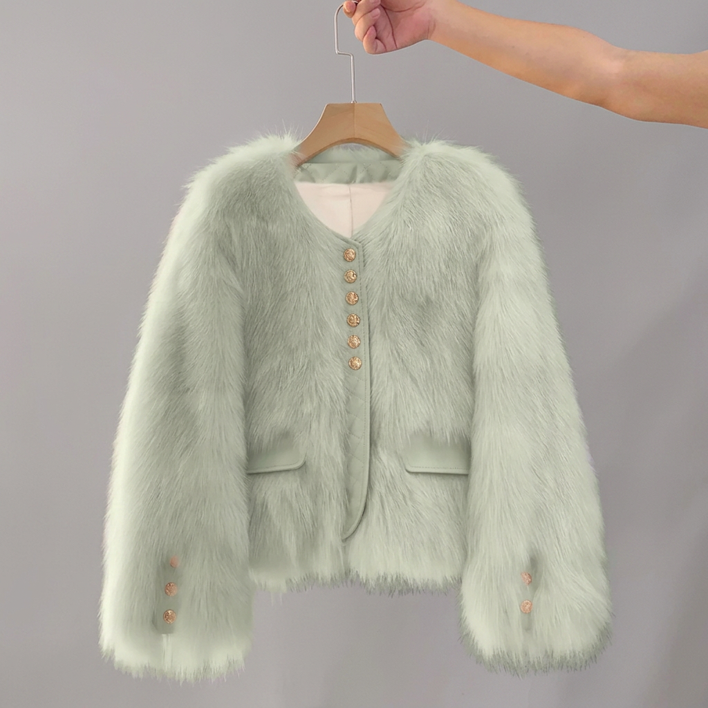 COSETTE™ – Korean Faux Fox Fur Coat | Elina Dublin