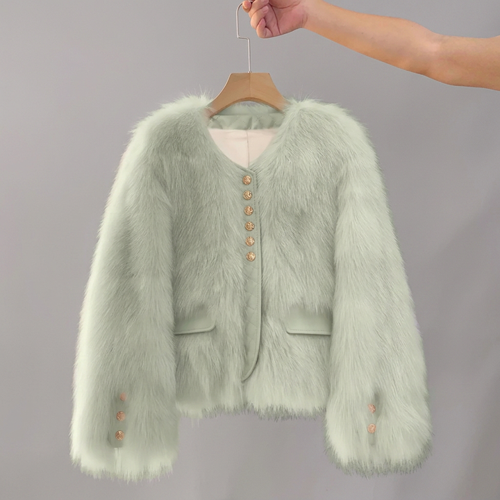 COSETTE™ – Korean Faux Fox Fur Coat | Elina Dublin