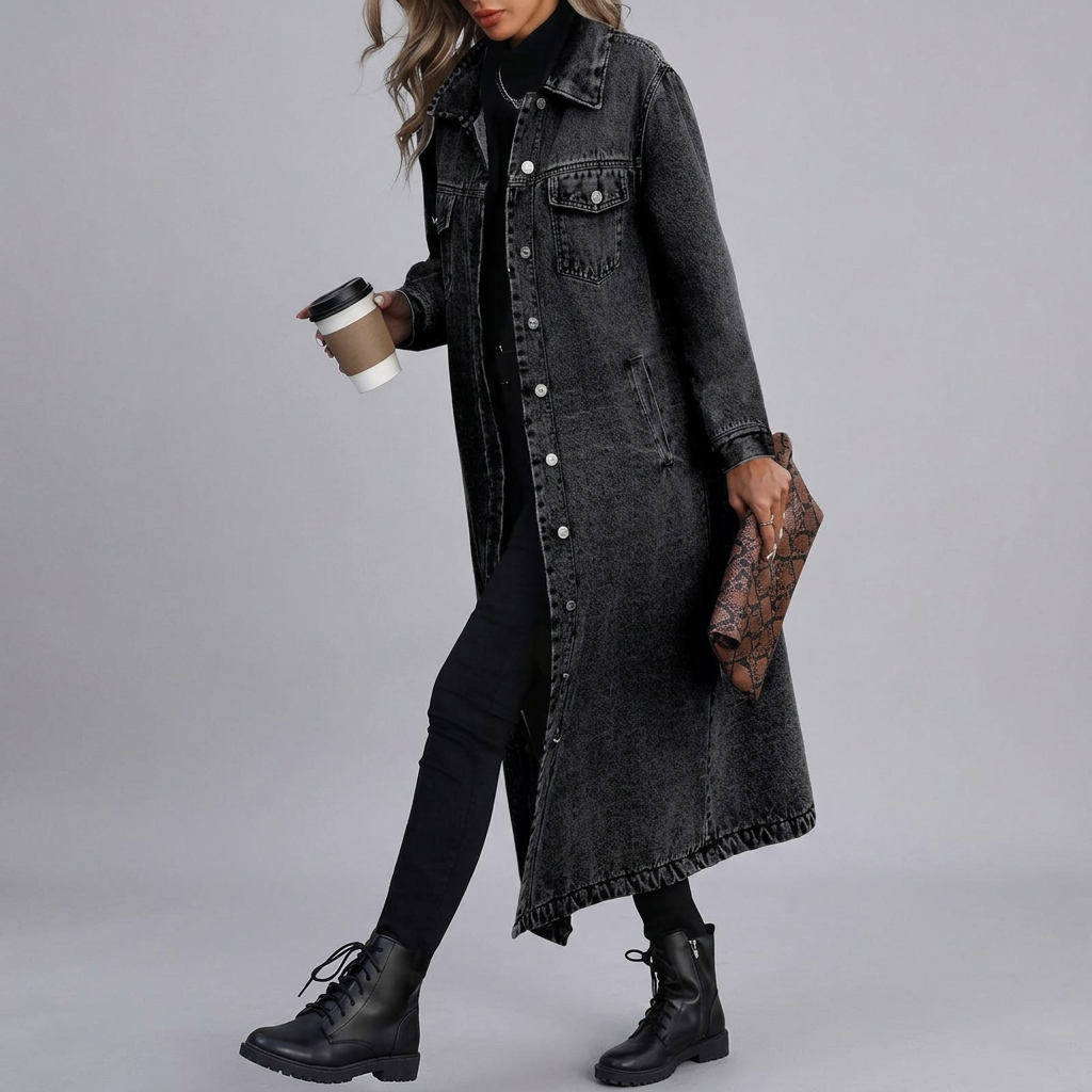 POPS™ – Stylish Button Front Coat | Elina Dublin