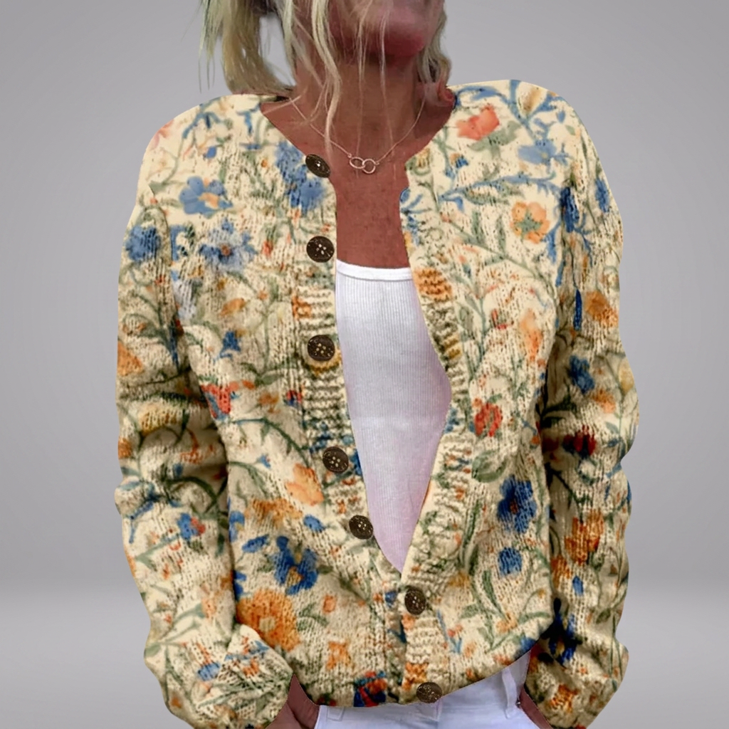 Hazel - Countryside Floral Cardigan | Elina Dublin