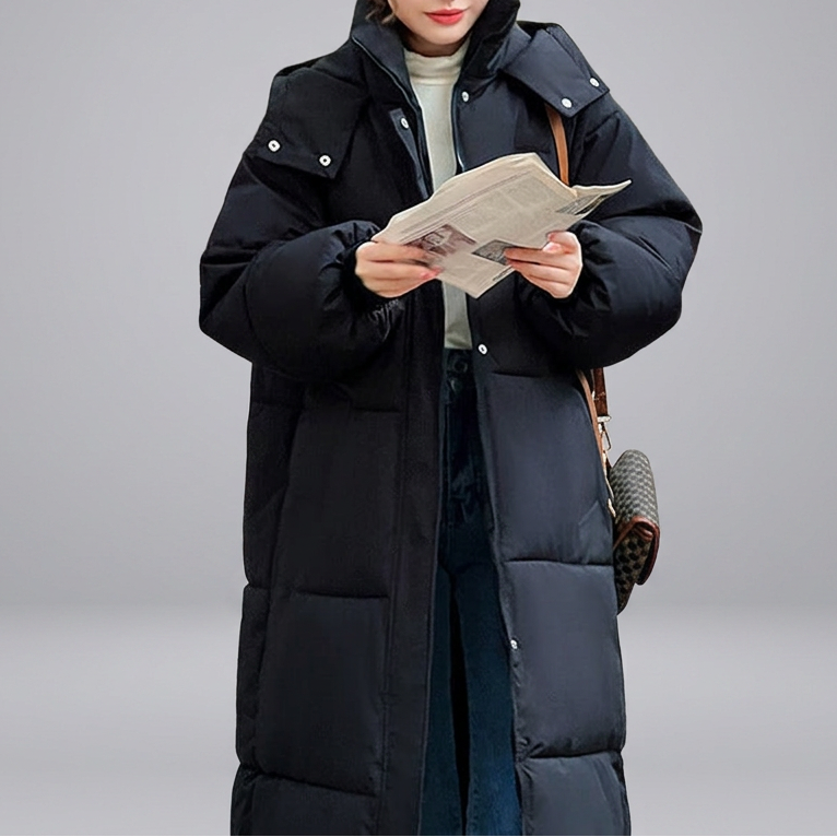 LEMI™ - Comfy Waterproof Hooded Long Puffer Jacket | Elina Dublin