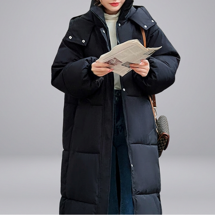 LEMI™ - Comfy Waterproof Hooded Long Puffer Jacket | Elina Dublin
