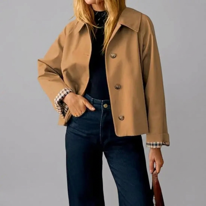 WREN™ – Vintage-Inspired Cropped Trench Coat | Elina Dublin