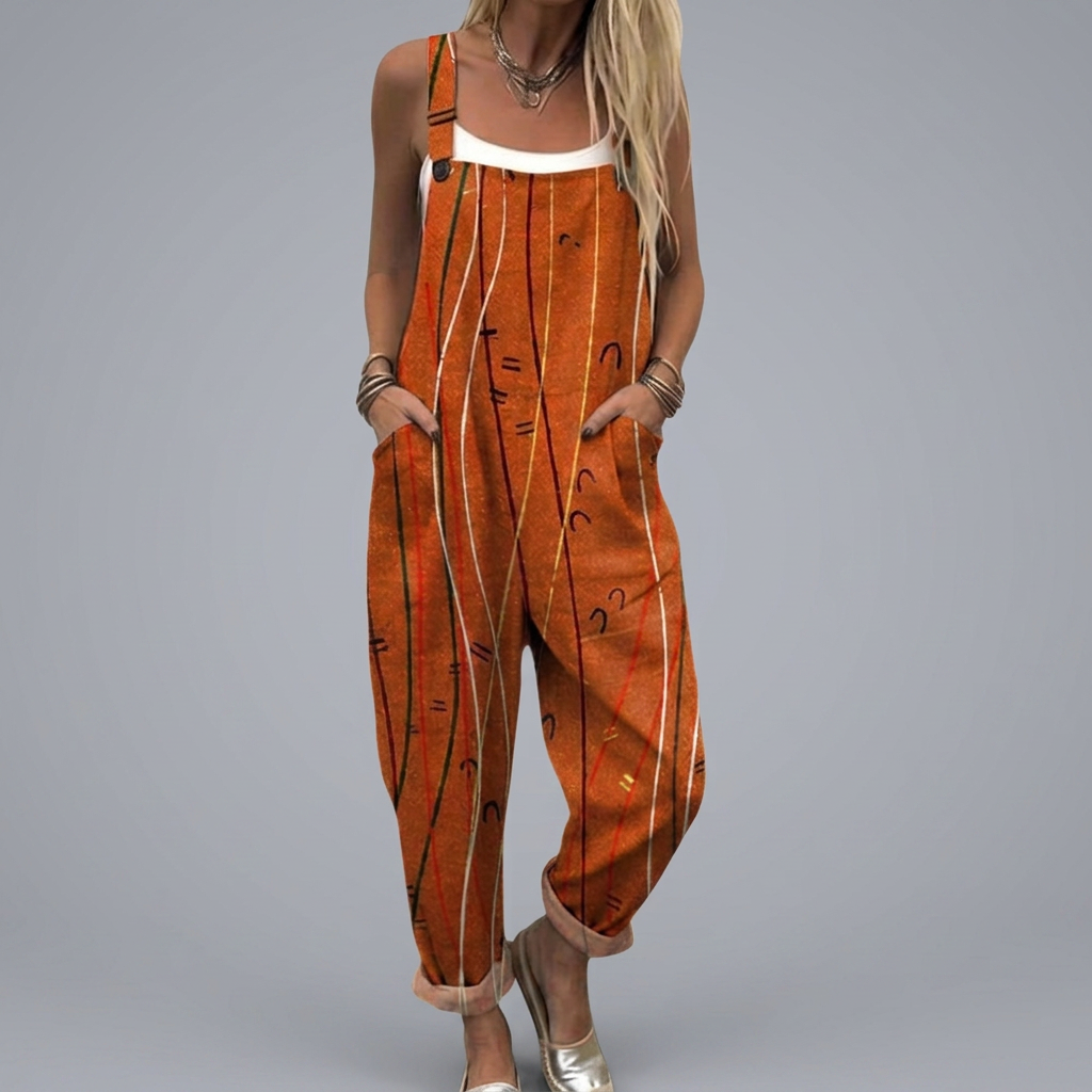 Nora - Striped boho dungarees | Elina Dublin