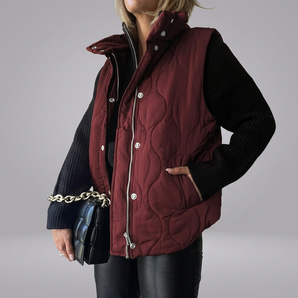 DARCY™ - Chic Lightweight Button-Up Puffer Vest | Elina Dublin