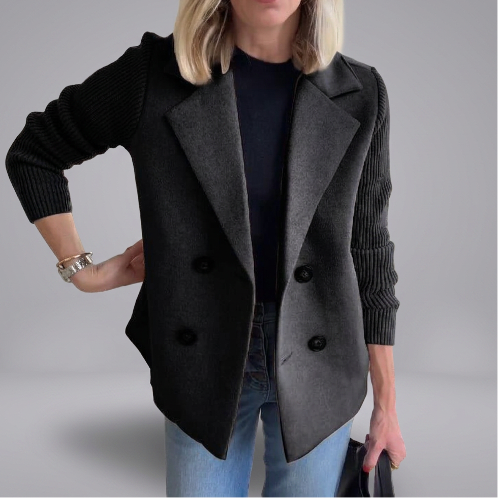 SORELLE™ - Elegant Knit-Sleeve Blazer | Elina Dublin