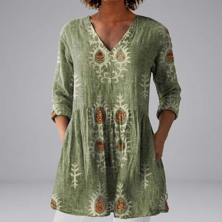 Fidelma - Vibrant Rainbow Blouse | Elina Dublin
