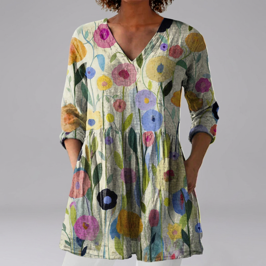 Tamsin - Kaleidoscope Print Blouse | Elina Dublin