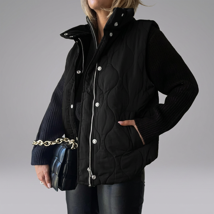 DARCY™ - Chic Lightweight Button-Up Puffer Vest | Elina Dublin