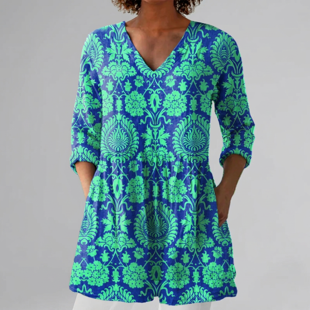 Muirgheann - Deep Teal Blouse | Elina Dublin