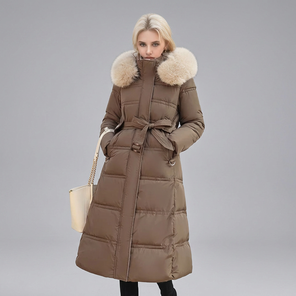 LUCIA™ | Designer Winter Parka with Fur Hood | Elina Dublin