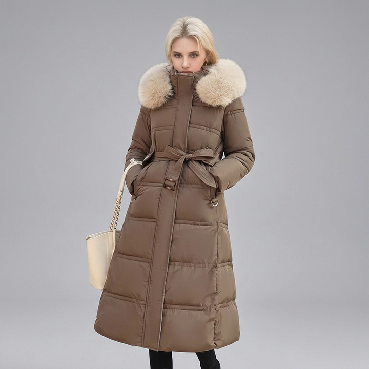 LUCIA™ | Designer Winter Parka with Fur Hood | Elina Dublin