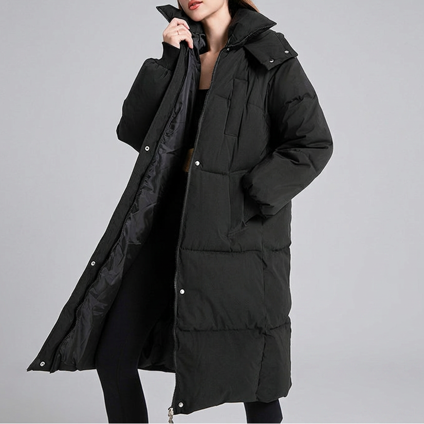 GIGATY™ - Classic Hooded Long Puffer Coat | Elina Dublin