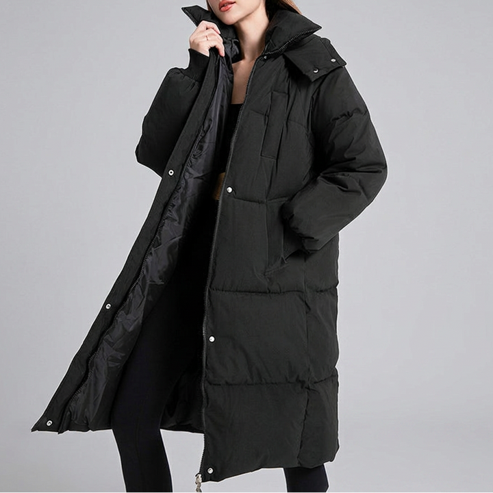 GIGATY™ - Classic Hooded Long Puffer Coat | Elina Dublin